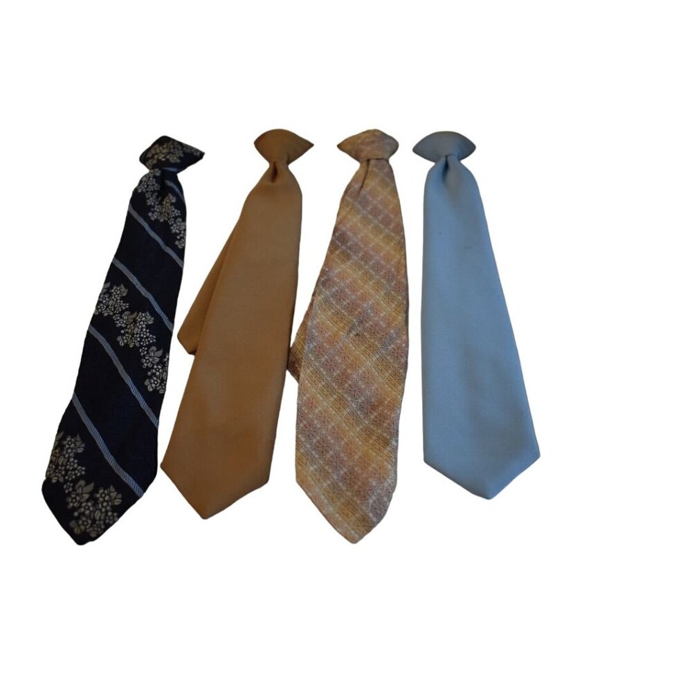 Vintage 4 50's/60's Clip-On Neck Ties